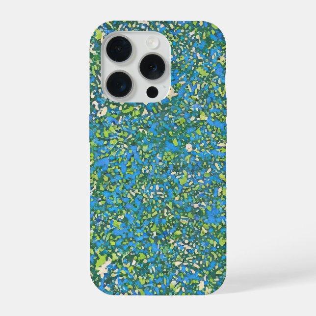 Abstrakter blauer Spritzer für Kunstliebhaber Mod  iPhone Hülle (Rückseite)