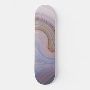 Abstrakter Blauer Swirl. Light Blue Gray Skateboar Skateboard