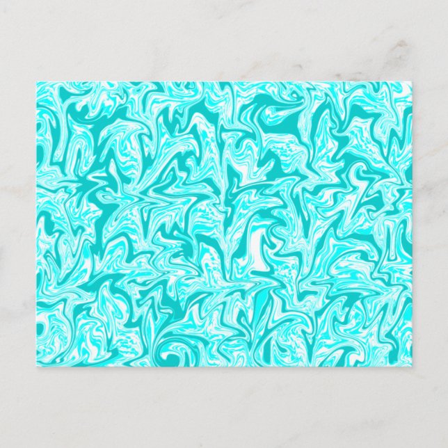 Abstrakter Blauer Swirl Postkarte (Vorderseite)