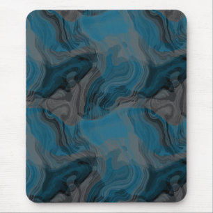 Abstrakter blauer und grauer Marmor Mousepad