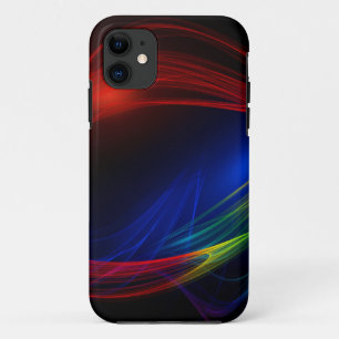 Abstrakter blauer und grüner Swirl-Effekt iPhone 11 Hülle