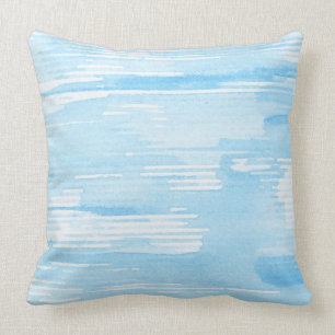 Abstrakter blauer Watercolorhintergrund, Kissen