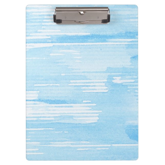 Abstrakter blauer Watercolorhintergrund, Klemmbrett (Vorderseite)