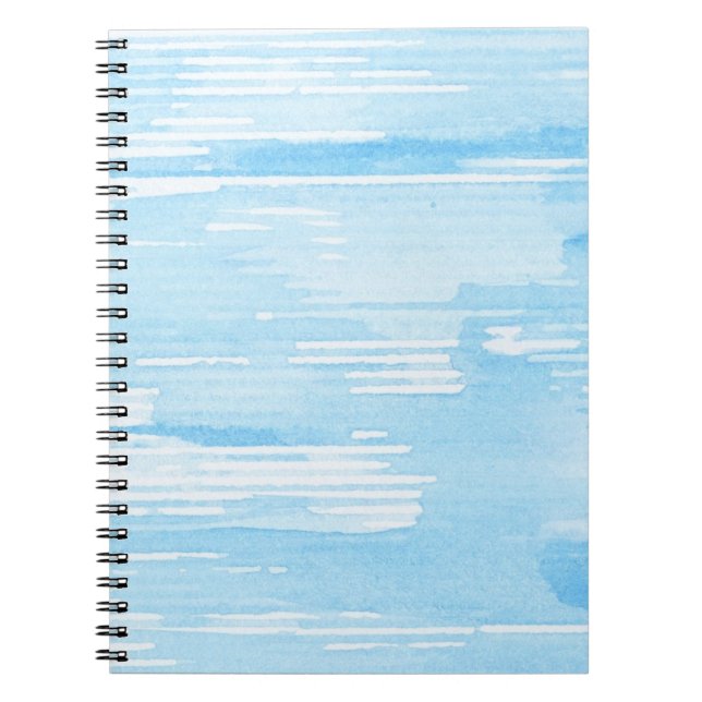Abstrakter blauer Watercolorhintergrund, Notizblock (Vorderseite)