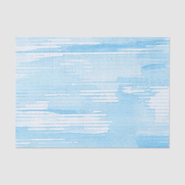 Abstrakter blauer Watercolorhintergrund, Seidenpapier (Vorderseite)