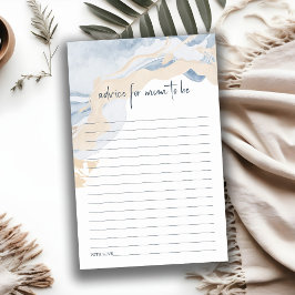 Abstrakter Blue Beige Coastal Beach Ratschlag für