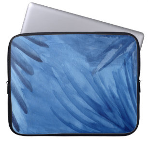 Abstrakter Blue Rays Watercolor Design Notebook-Si Laptopschutzhülle