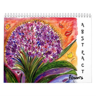 Abstrakter Blumen-Kalender Kalender