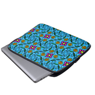 Abstrakter Blumen Laptop-Schutzbezug Laptopschutzhülle