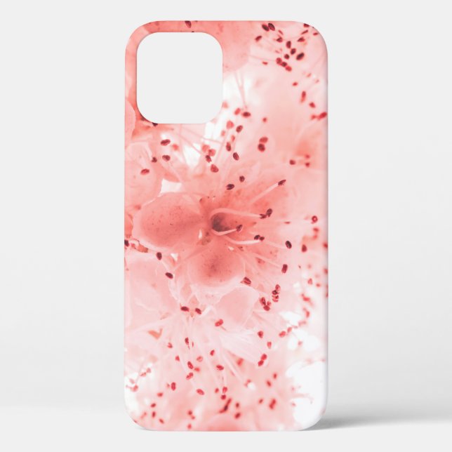 Abstrakter blumengeschmückter Hintergrund rosa Blu Case-Mate iPhone Hülle (Rückseite)