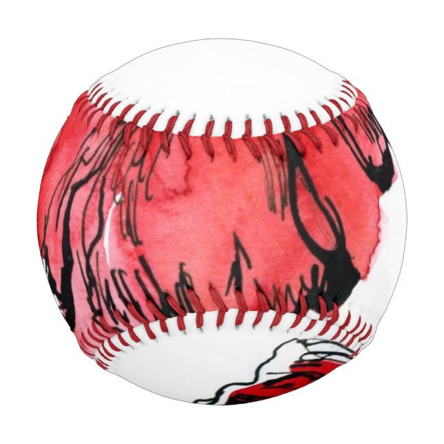 Abstrakter Blumenhintergrund 4 Baseball (Vorderseite)