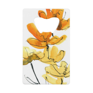 Abstrakter Blumenhintergrund Kreditkarten Flaschenöffner