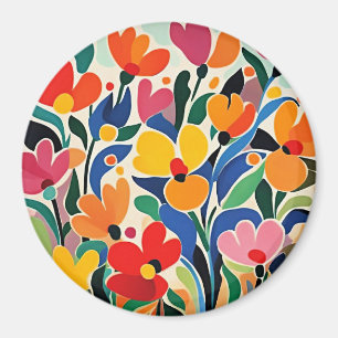 Abstrakter Blumenhintergrund, lebendig, Magnet