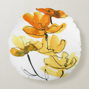 Abstrakter Blumenhintergrund Rundes Kissen
