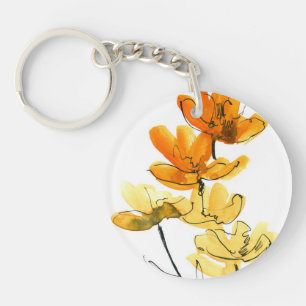 Abstrakter Blumenhintergrund Schlüsselanhänger
