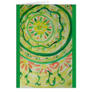 Abstrakter Blumenmandala Watercolor