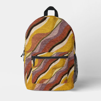 Abstrakter Blush-Oliv-Terrakotta-Dünen-Rucksack Bedruckter Rucksack