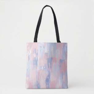 Abstrakter Blush und blaue Pinselstriche