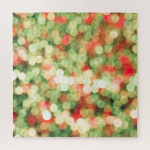 Abstrakter Bokeh: Farbige Hintergrundmagie Puzzle