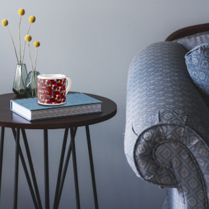 Abstrakter Bordeaux-Mustername Espressotasse