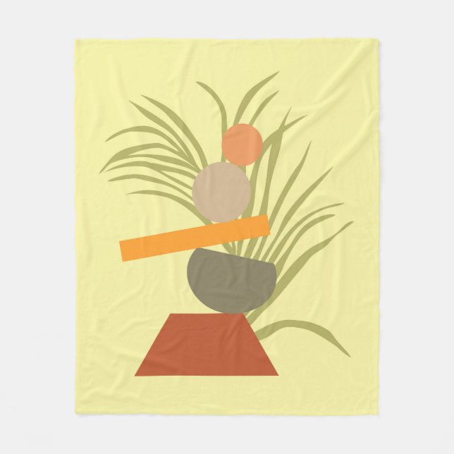Abstrakter botanischer Genuss Fleecedecke (Vorderseite)