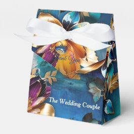 Abstrakter Bronze-Stil, goldblau, barocke Geschenkschachtel