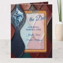 Abstrakter Bronze-Stil, goldblau, barocke Karte