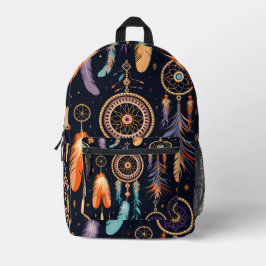 Abstrakter bunter Dreamcatcher Bedruckter Rucksack