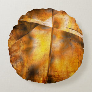 abstrakter bunter Hintergrund der Kunst Rundes Kissen