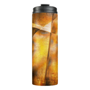 abstrakter bunter Hintergrund der Kunst Thermosbecher
