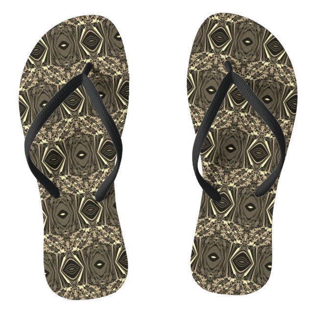 Abstrakter, bunter Twirl Pinched Halb Brick / Sepi Flip Flops (Fußbett)