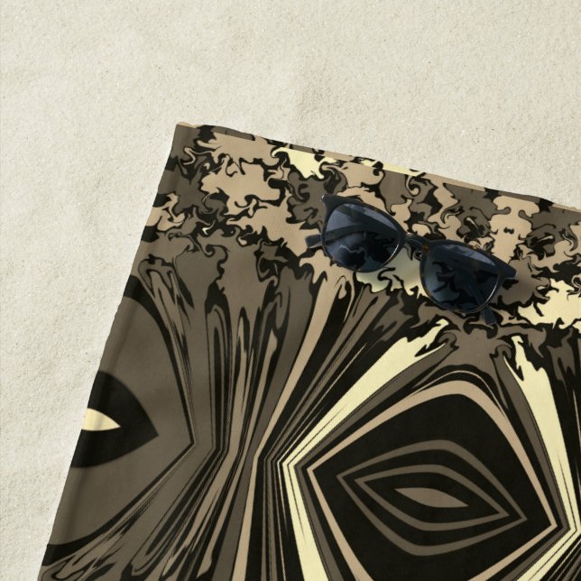 Abstrakter, bunter Twirl Pinched Halb Brick / Sepi Strandtuch (Beispiel)