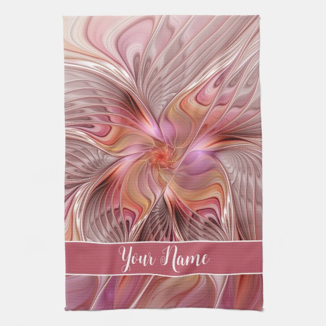 Abstrakter Butterfly-Fraktal Geschirrtuch (Vertikal)