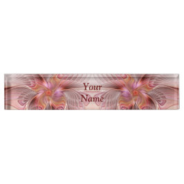 Abstrakter Butterfly-Fraktal Namensplakette