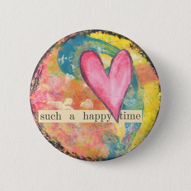 abstrakter Buttonknopf des Herzens Button (Vorderseite)