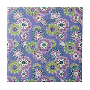 Abstrakter Cartoon Blume Blumenkinder skandinav Fliese