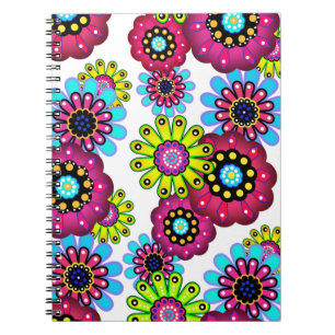 Abstrakter Cartoon Blume Blumenkinder skandinav Notizblock