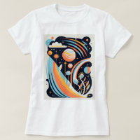 Abstrakter Cartoon Weltraumplanet. Moderner Kosmos