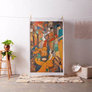 Abstrakter Cheater Quilt Panel im Leo Gestel-Stil Stoff