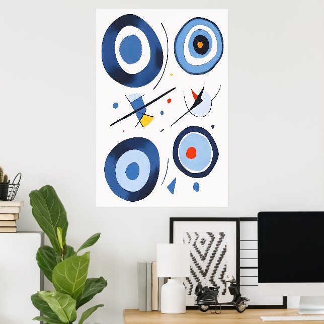 Abstrakter Circular Dimension Poster (Heimbüro)