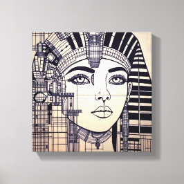 Abstrakter Cleopatra Kopf Leinwanddruck