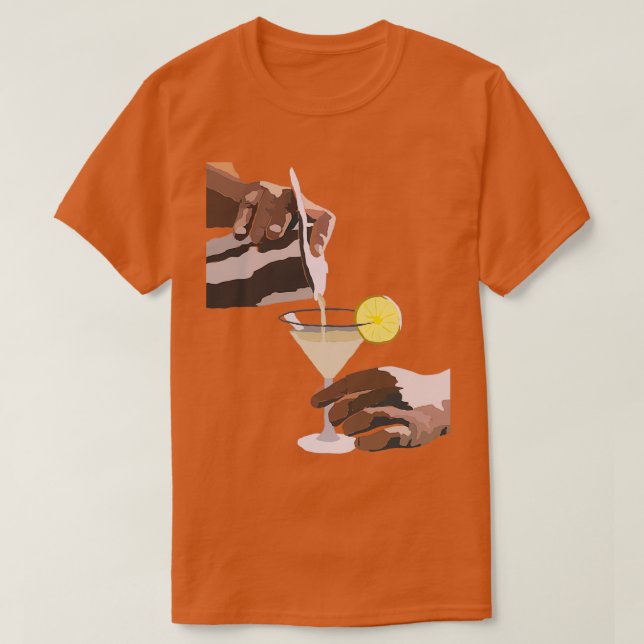 Abstrakter Cocktail T-Shirt (Design vorne)