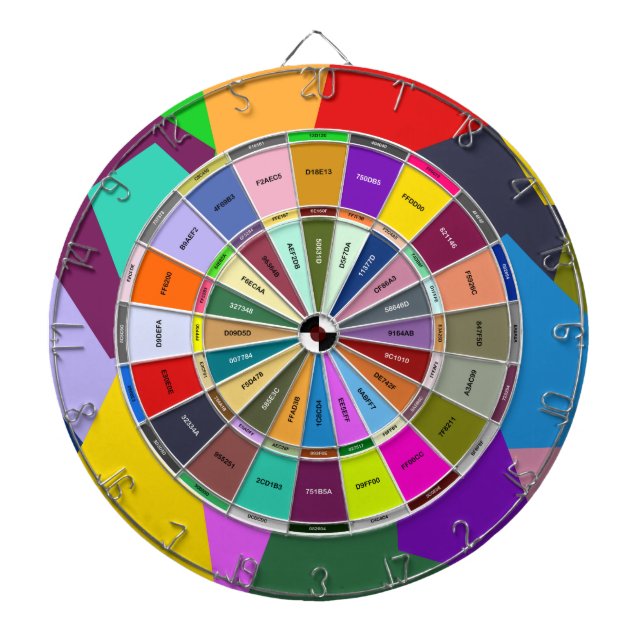 Abstrakter Color Hex Picker Dartscheibe (vorne)