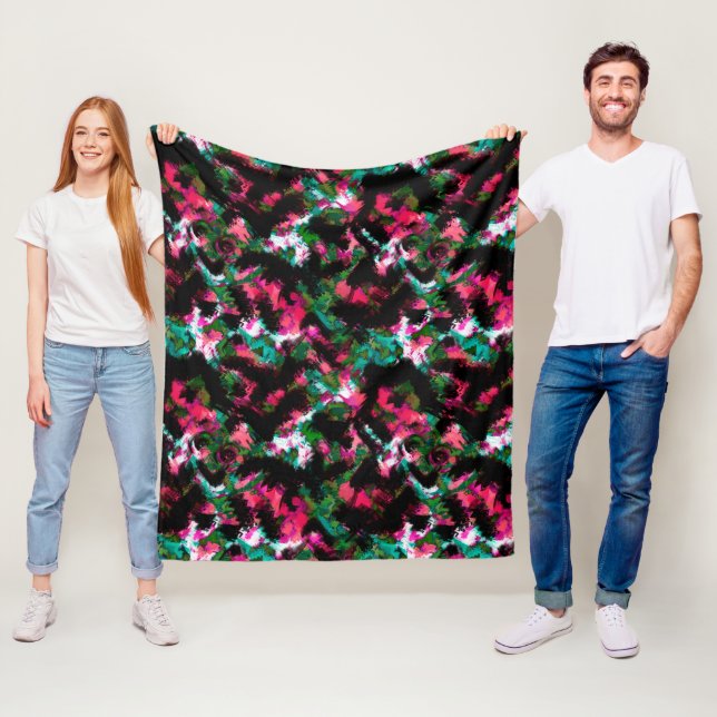 Abstrakter Crimsonschwarz Fleecedecke (Beispiel)