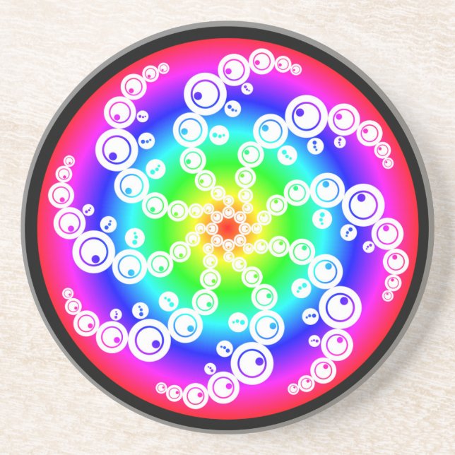 Abstrakter Crop Circle Sandstone Untersetzer (Vorne)