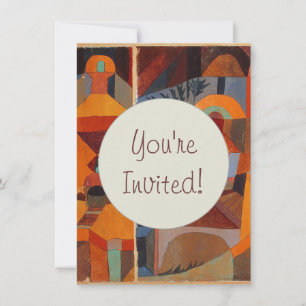 Abstrakter Cubismus Klee Tempelgärten Einladung