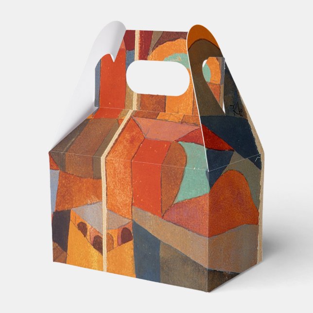 Abstrakter Cubismus Klee Tempelgärten Geschenkschachtel (Vorderseite)