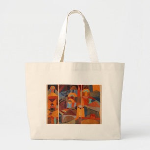 Abstrakter Cubismus Klee Tempelgärten Jumbo Stoffbeutel