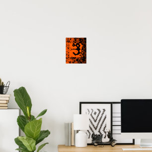 Abstrakter Cyber-Schleim-Halloween-Geometrie-Wand Poster