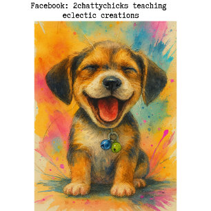 Abstrakter decoupage-frohsinniger Beagle-Welpe Seidenpapier